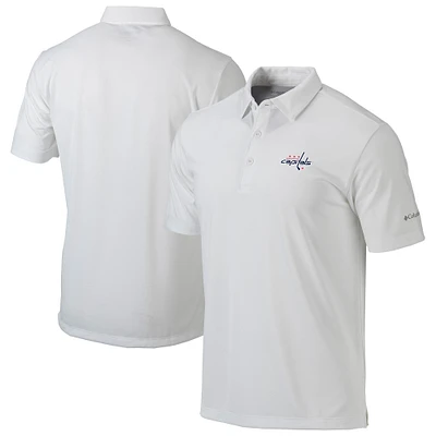 Men's Columbia White Washington Capitals Drive Omni-Wick Polo