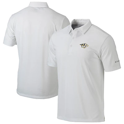 Men's Columbia White Nashville Predators Drive Omni-Wick Polo