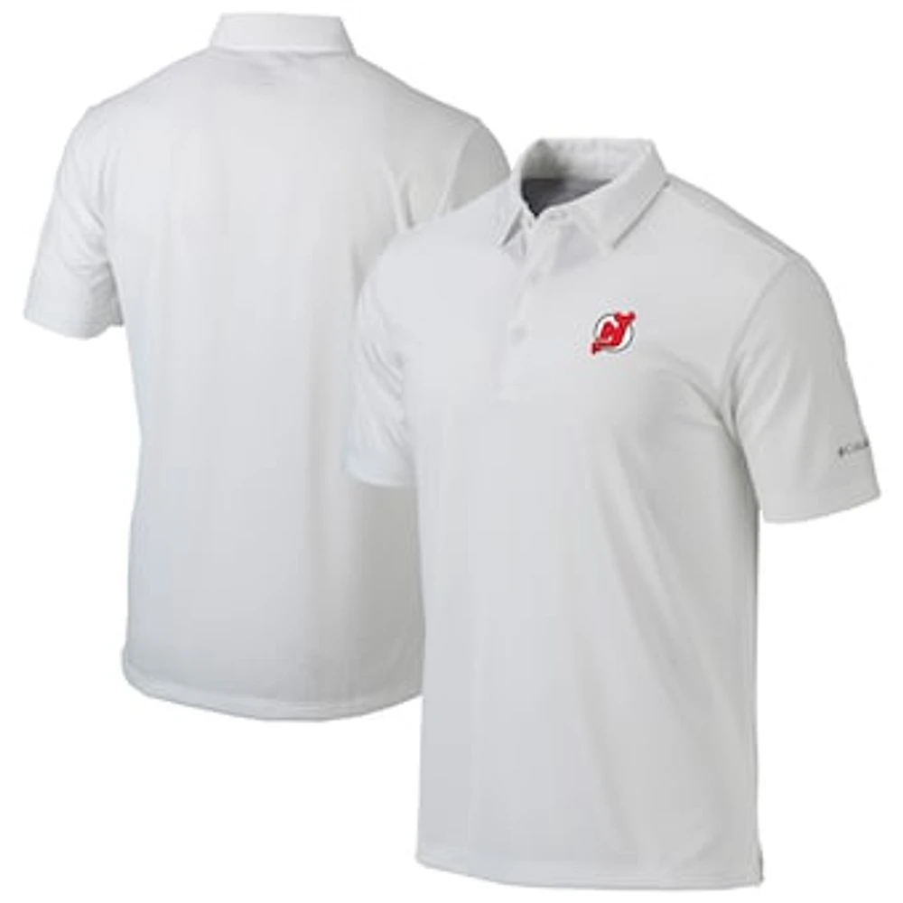 Men's Columbia White New Jersey Devils Drive Omni-Wick Polo