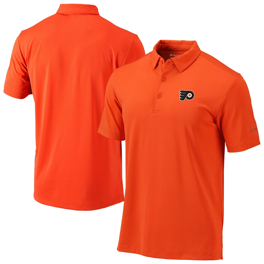 Men's Columbia Orange Philadelphia Flyers Drive Omni-Wick Polo