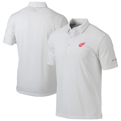 Men's Columbia White Detroit Red Wings Drive Omni-Wick Polo