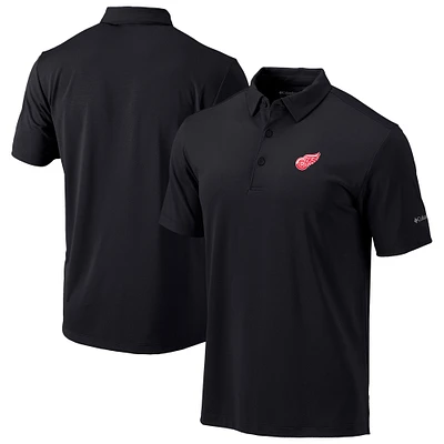 Men's Columbia Black Detroit Red Wings Drive Omni-Wick Polo
