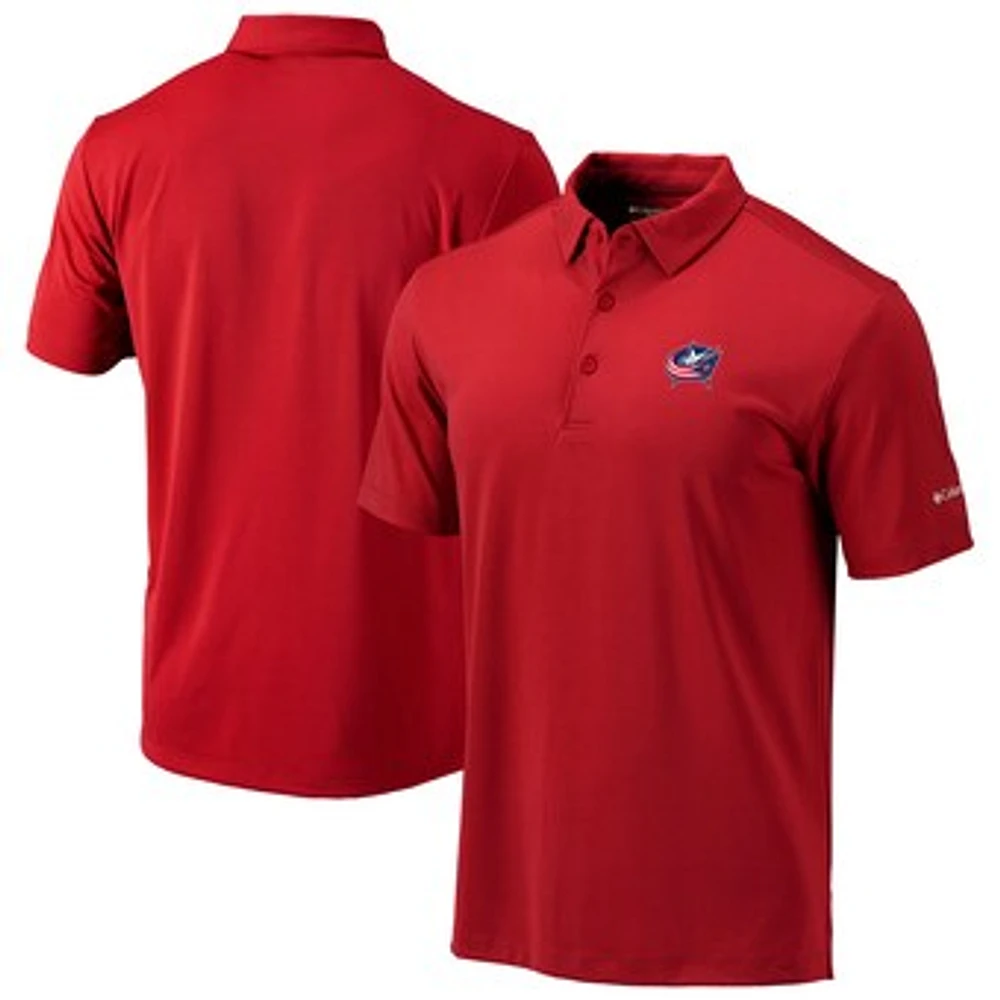 Men's Columbia Red Columbus Blue Jackets Drive Omni-Wick Polo