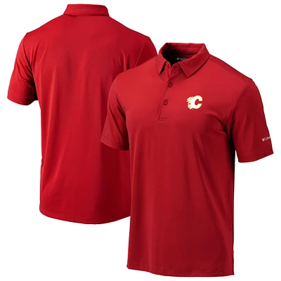 Men's Columbia Red Calgary Flames Drive Omni-Wick Polo