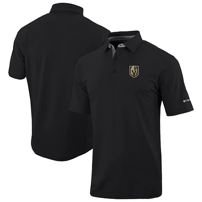 Men's Columbia Black Vegas Golden Knights Even Lie Omni-Wick Polo