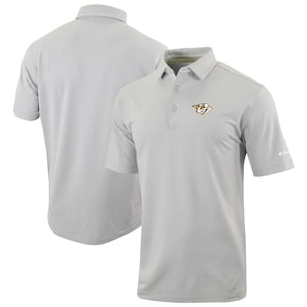 Men's Columbia Gray Nashville Predators Even Lie Omni-Wick Polo