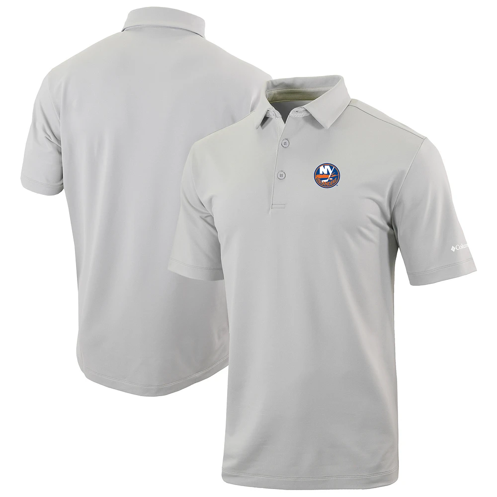 Men's Columbia Gray New York Islanders Even Lie Omni-Wick Polo