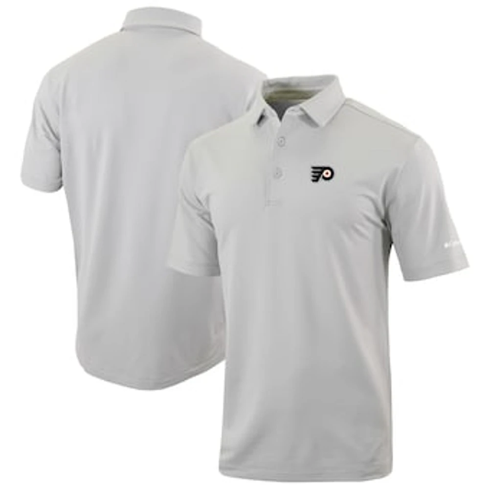 Men's Columbia Gray Philadelphia Flyers Even Lie Omni-Wick Polo