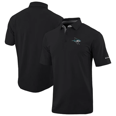 Men's Columbia Black San Jose Sharks Even Lie Omni-Wick Polo