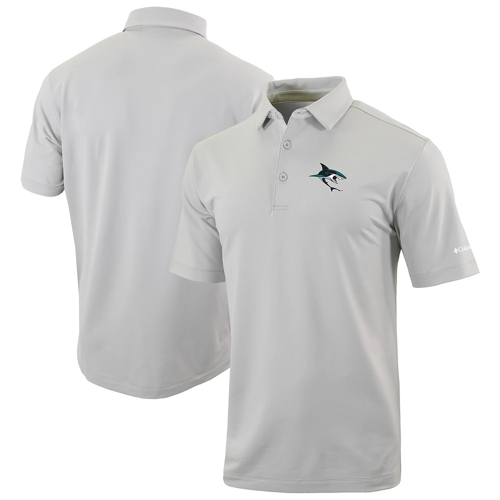 Men's Columbia Gray San Jose Sharks Even Lie Omni-Wick Polo