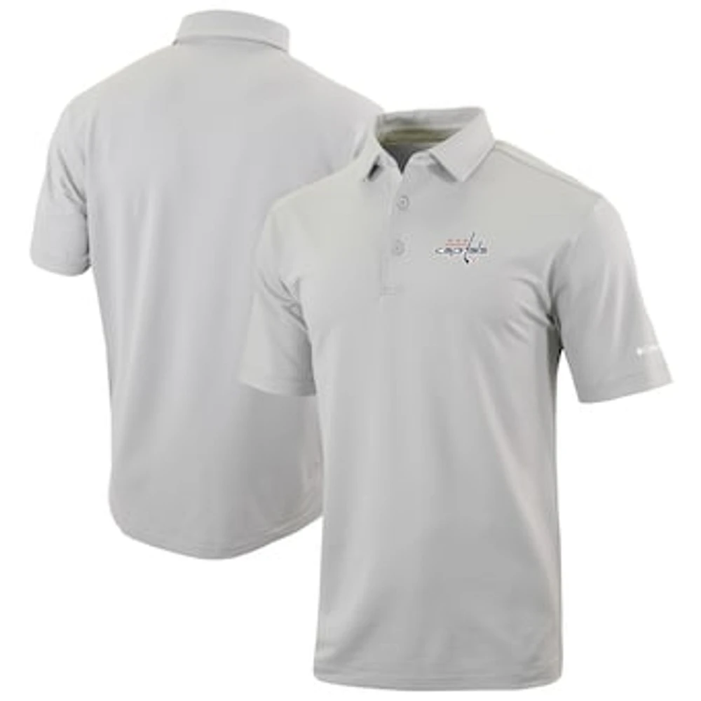 Men's Columbia Gray Washington Capitals Even Lie Omni-Wick Polo