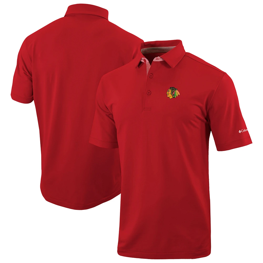 Men's Columbia Chicago Blackhawks Even Lie Omni-Wick Polo