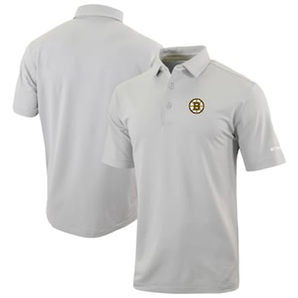 Men's Columbia Gray Boston Bruins Even Lie Omni-Wick Polo