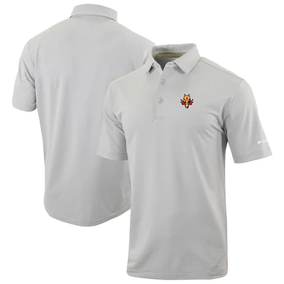 Men's Columbia Gray Calgary Flames Even Lie Omni-Wick Polo