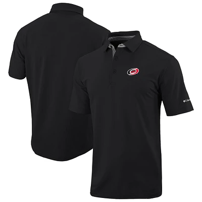 Men's Columbia Black Carolina Hurricanes Even Lie Omni-Wick Polo