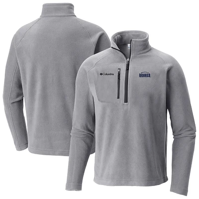 Men's Columbia Gray Seattle Kraken Fast Trek III Raglan Half-Zip Fleece Jacket