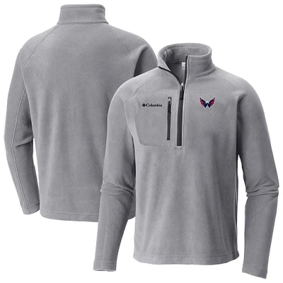 Men's Columbia Gray Washington Capitals Fast Trek III Raglan Half-Zip Fleece Jacket