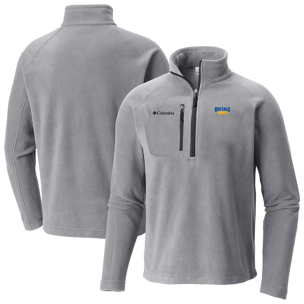 Men's Columbia Gray Buffalo Sabres Fast Trek III Raglan Half-Zip Fleece Jacket