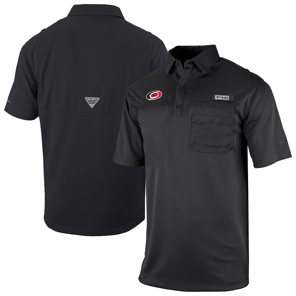 Men's Columbia Carolina Hurricanes Flycaster Omni-Wick Pocket Polo