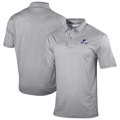 Men's Columbia Gray Colorado Avalanche Golden Hills Omni-Wick Polo
