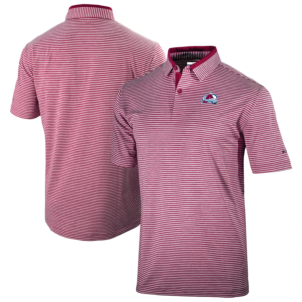 Men's Columbia Colorado Avalanche Golden Hills Omni-Wick Polo
