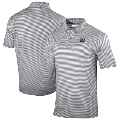 Men's Columbia Gray Philadelphia Flyers Golden Hills Omni-Wick Polo