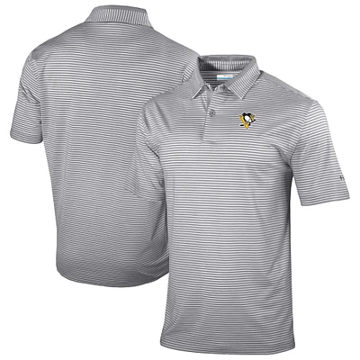 Men's Columbia Gray Pittsburgh Penguins Golden Hills Omni-Wick Polo