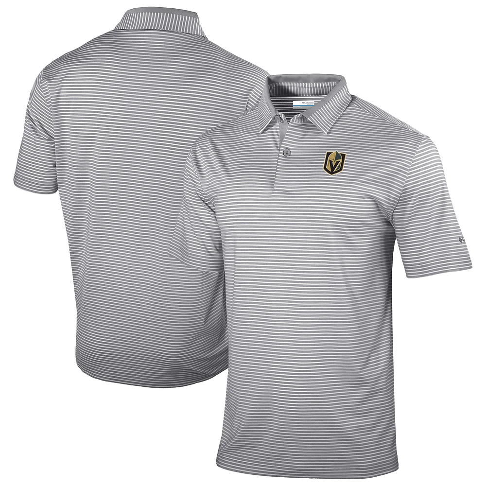 Men's Columbia Gray Vegas Golden Knights Hills Omni-Wick Polo