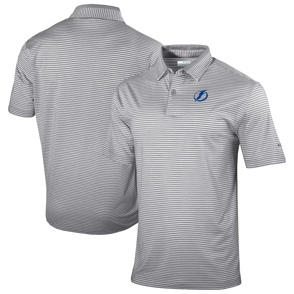 Men's Columbia Gray Tampa Bay Lightning Golden Hills Omni-Wick Polo