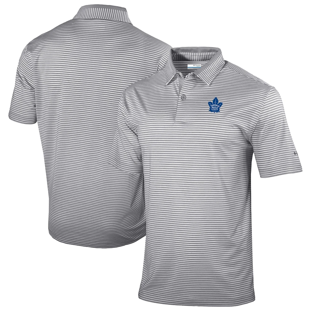 Men's Columbia Gray Toronto Maple Leafs Golden Hills Omni-Wick Polo