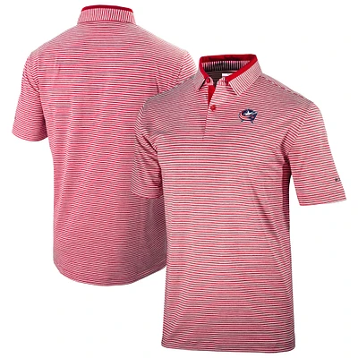 Men's Columbia Red Columbus Blue Jackets Golden Hills Omni-Wick Polo