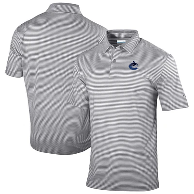 Men's Columbia Gray Vancouver Canucks Golden Hills Omni-Wick Polo