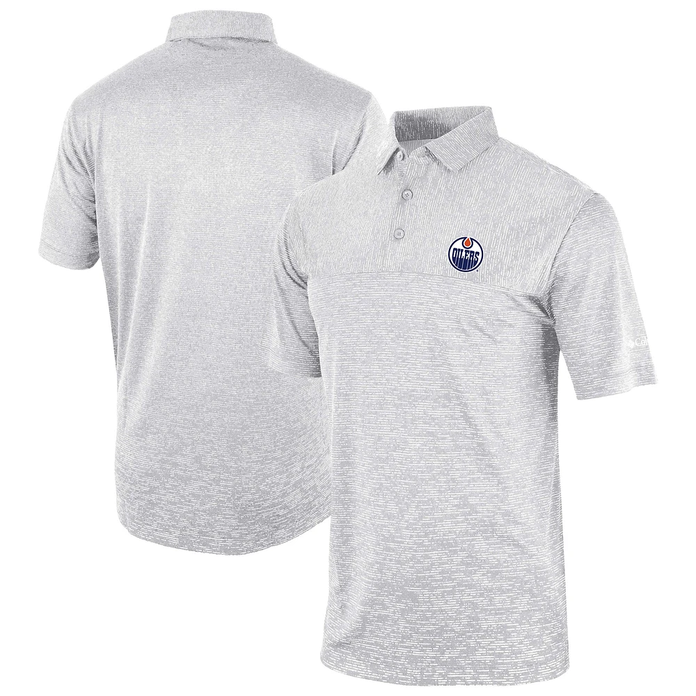 Men's Columbia Gray Edmonton Oilers Heading Out Polo