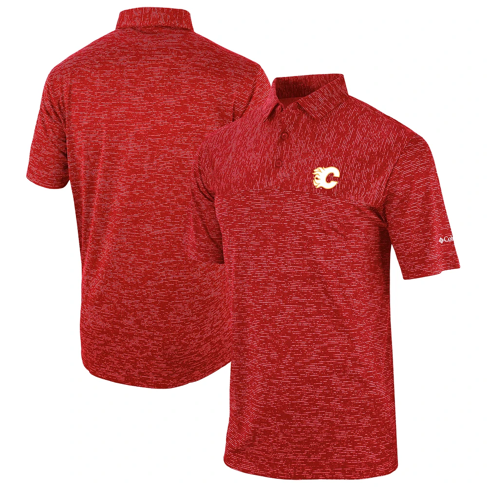 Men's Columbia Red Calgary Flames Heading Out Polo