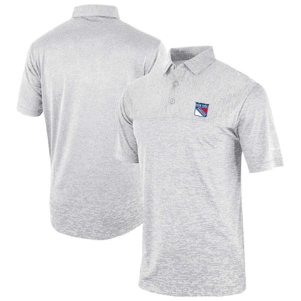 Men's Columbia Gray New York Rangers Heading Out Polo