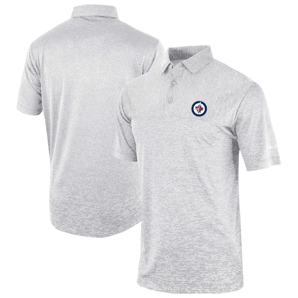 Men's Columbia Gray Winnipeg Jets Heading Out Polo