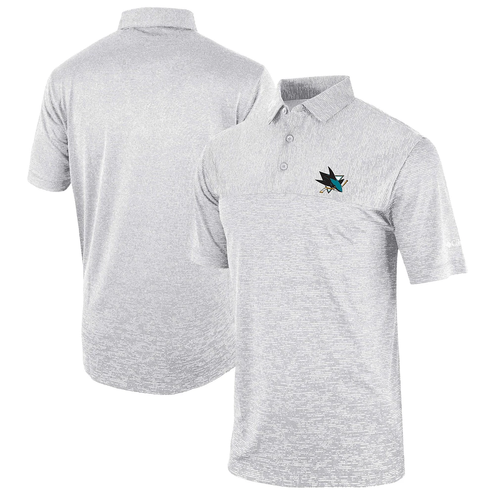 Men's Columbia Gray San Jose Sharks Heading Out Polo