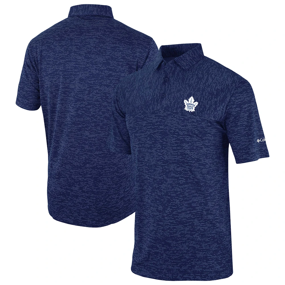 Men's Columbia Navy Toronto Maple Leafs Heading Out Polo