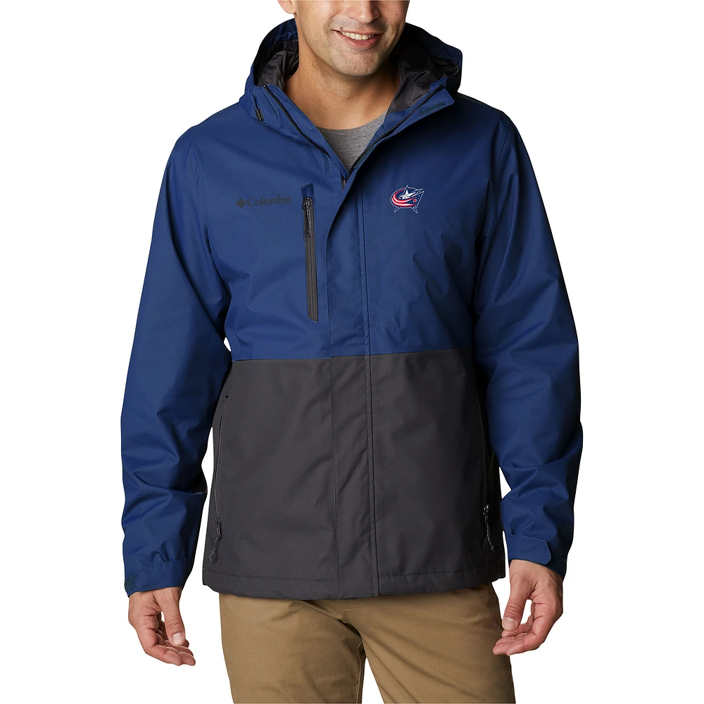 Men's Columbia Navy Columbus Blue Jackets Hikebound Omni-Tech Full-Zip Jacket