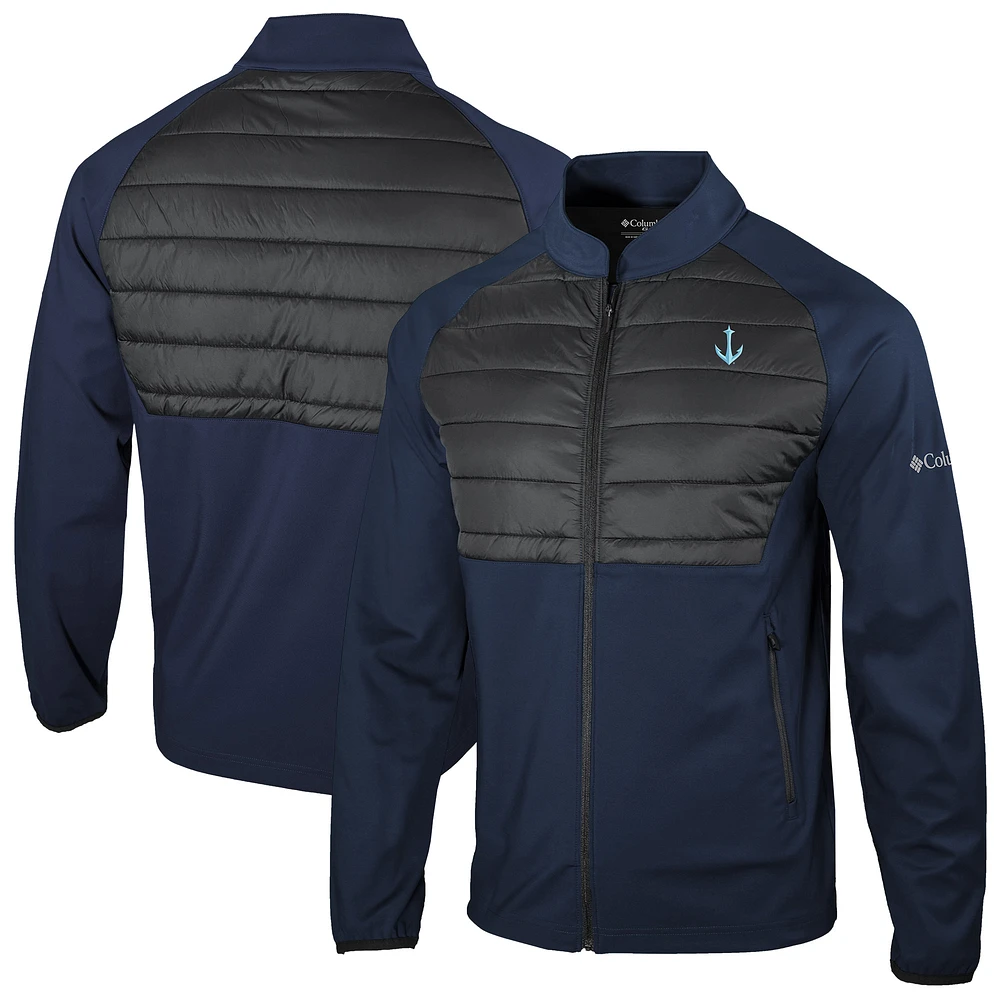 Men's Columbia Navy Seattle Kraken The Element Full-Zip Omni-Wick Jacket