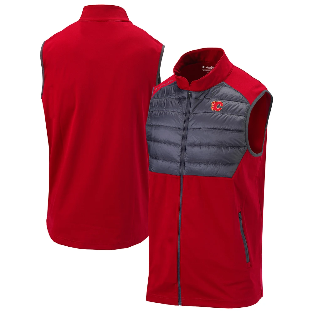 Men's Columbia Red Calgary Flames The Element Omni-Wick Full-Zip Vest