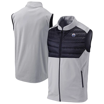 Men's Columbia Gray Edmonton Oilers The Element Omni-Wick Full-Zip Vest