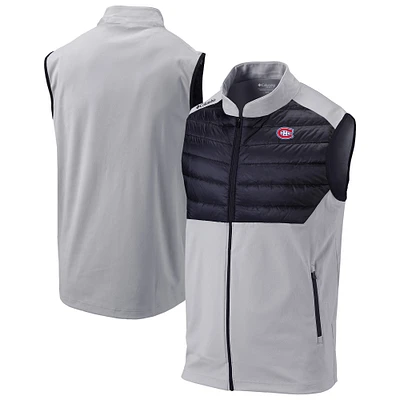 Men's Columbia Gray Montreal Canadiens The Element Omni-Wick Full-Zip Vest