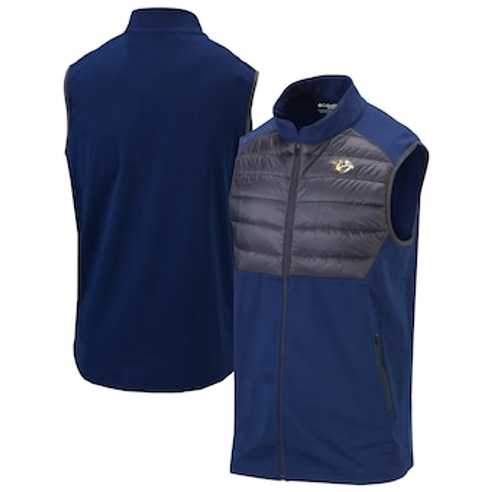 Men's Columbia Navy Nashville Predators The Element Omni-Wick Full-Zip Vest