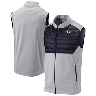 Men's Columbia Gray Nashville Predators The Element Omni-Wick Full-Zip Vest