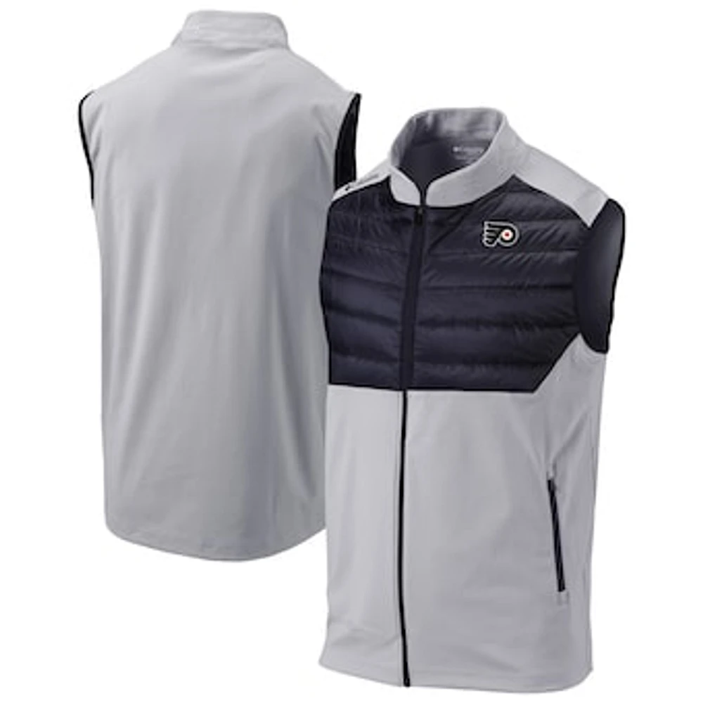 Men's Columbia Gray Philadelphia Flyers The Element Omni-Wick Full-Zip Vest