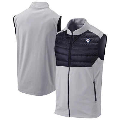 Men's Columbia Gray Winnipeg Jets The Element Omni-Wick Full-Zip Vest