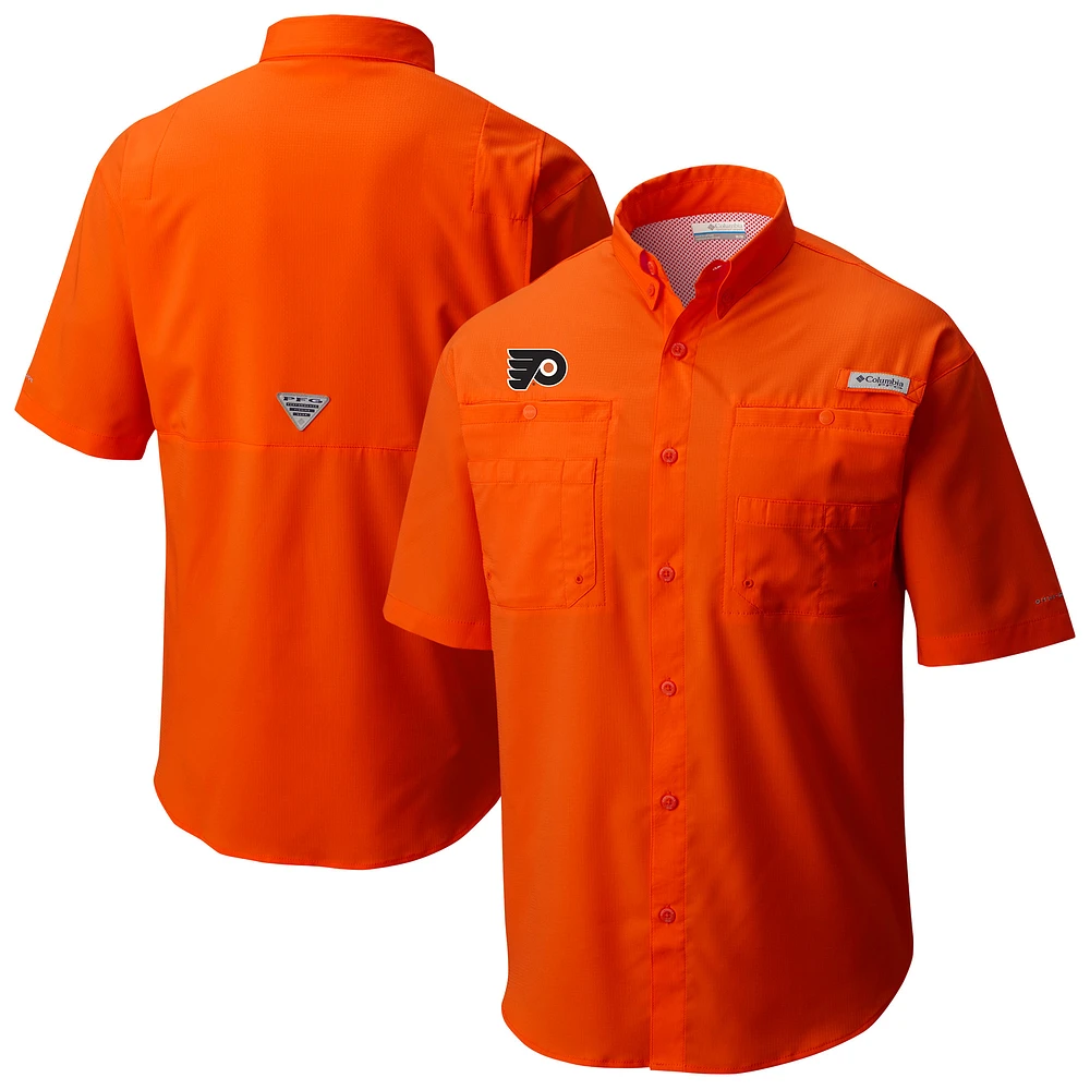 Men's Columbia Philadelphia Flyers Tamiami Short Sleeve Omni-Wick Button-Down Shirt