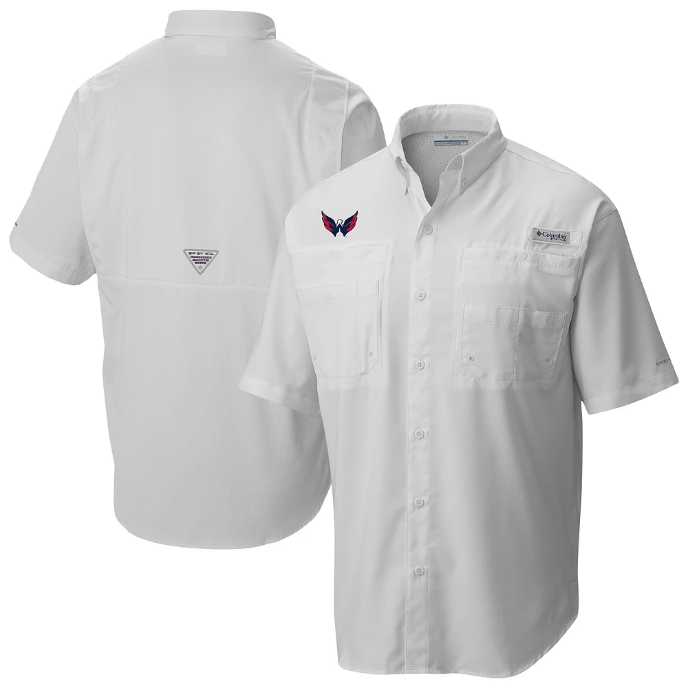 Men's Columbia Washington Capitals Tamiami Short Sleeve Omni-Wick Button-Down Shirt