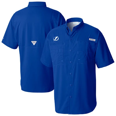 Men's Columbia Tampa Bay Lightning Tamiami Short Sleeve Omni-Wick Button-Down Shirt